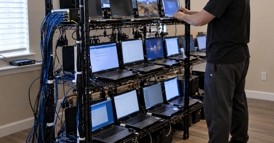 Laptop farm