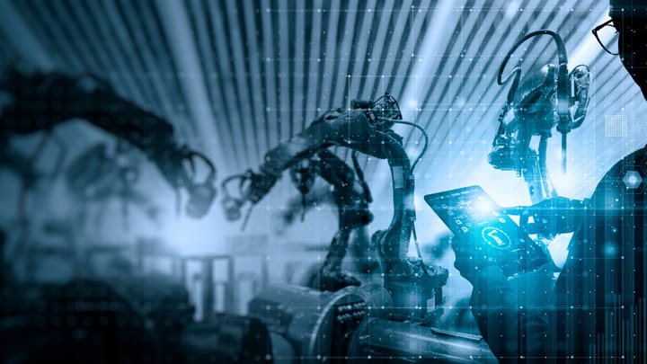 Robotic arms grid overlay greenbutterfly shutterstock